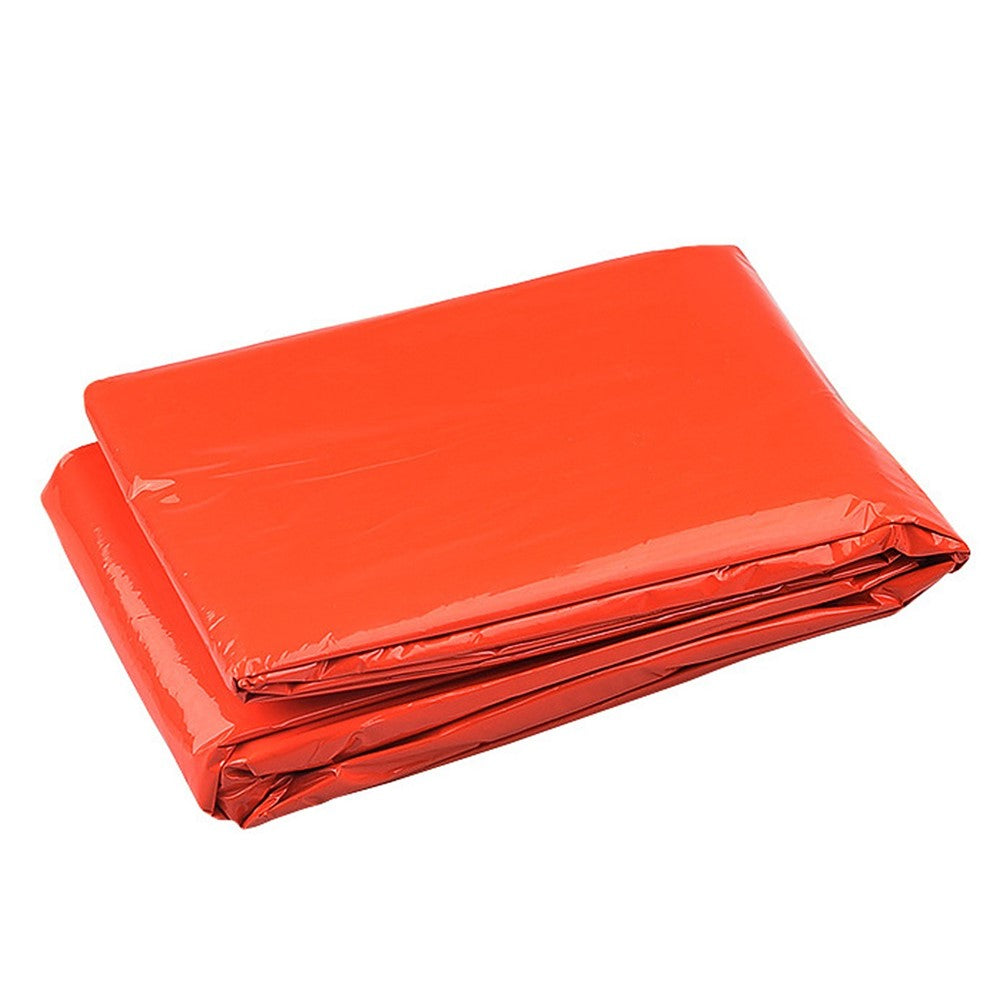 Emergency Survival Life Poncho Waterproof Camping Gear Outdoor Blanket Reusable Thermal Poncho Raincoat with Sleeping Bag