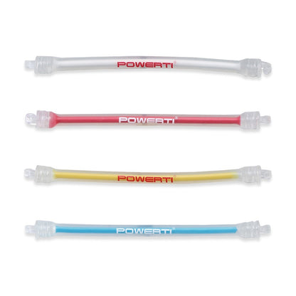 POWERTI 4Pcs/Set Tennis Racket Damper Silicone Strips Tennis Bat Vibration Absorbing Shock Reducing Anti-slip Strips