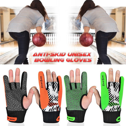 BOODUN 1 Pair Anti-Skid Bowling Gloves Comfortable Bowling Accessories Semi-Finger Instruments Sports Gloves