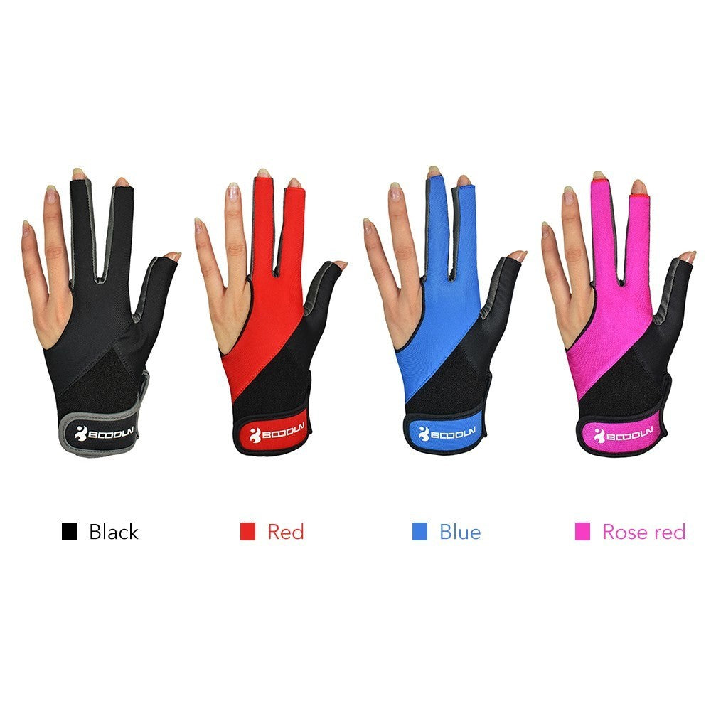 3 Fingers Show Gloves Left Hands Gloves for Billiard Shooters Carom Pool Snooker Cue Sport