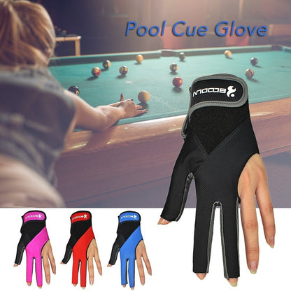 3 Fingers Show Gloves Left Hands Gloves for Billiard Shooters Carom Pool Snooker Cue Sport