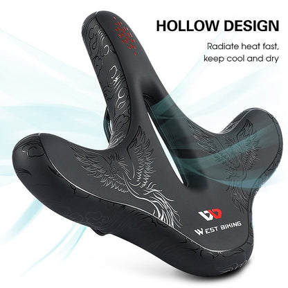 WEST BIKING Bike Seat Road Bike Saddle Comfort Ergonomic Waterproof Saddle Replacement with Wide Cushion