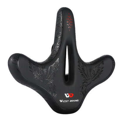 WEST BIKING Bike Seat Road Bike Saddle Comfort Ergonomic Waterproof Saddle Replacement with Wide Cushion