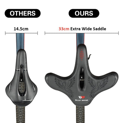 WEST BIKING Bike Seat Road Bike Saddle Comfort Ergonomic Waterproof Saddle Replacement with Wide Cushion