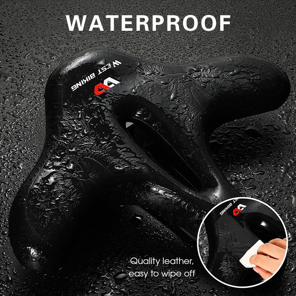 WEST BIKING Bike Seat Road Bike Saddle Comfort Ergonomic Waterproof Saddle Replacement with Wide Cushion