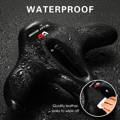 WEST BIKING Bike Seat Road Bike Saddle Comfort Ergonomic Waterproof Saddle Replacement with Wide Cushion