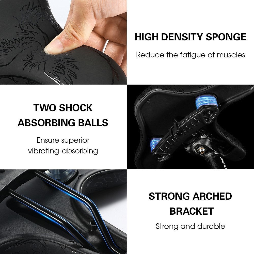 WEST BIKING Bike Seat Road Bike Saddle Comfort Ergonomic Waterproof Saddle Replacement with Wide Cushion