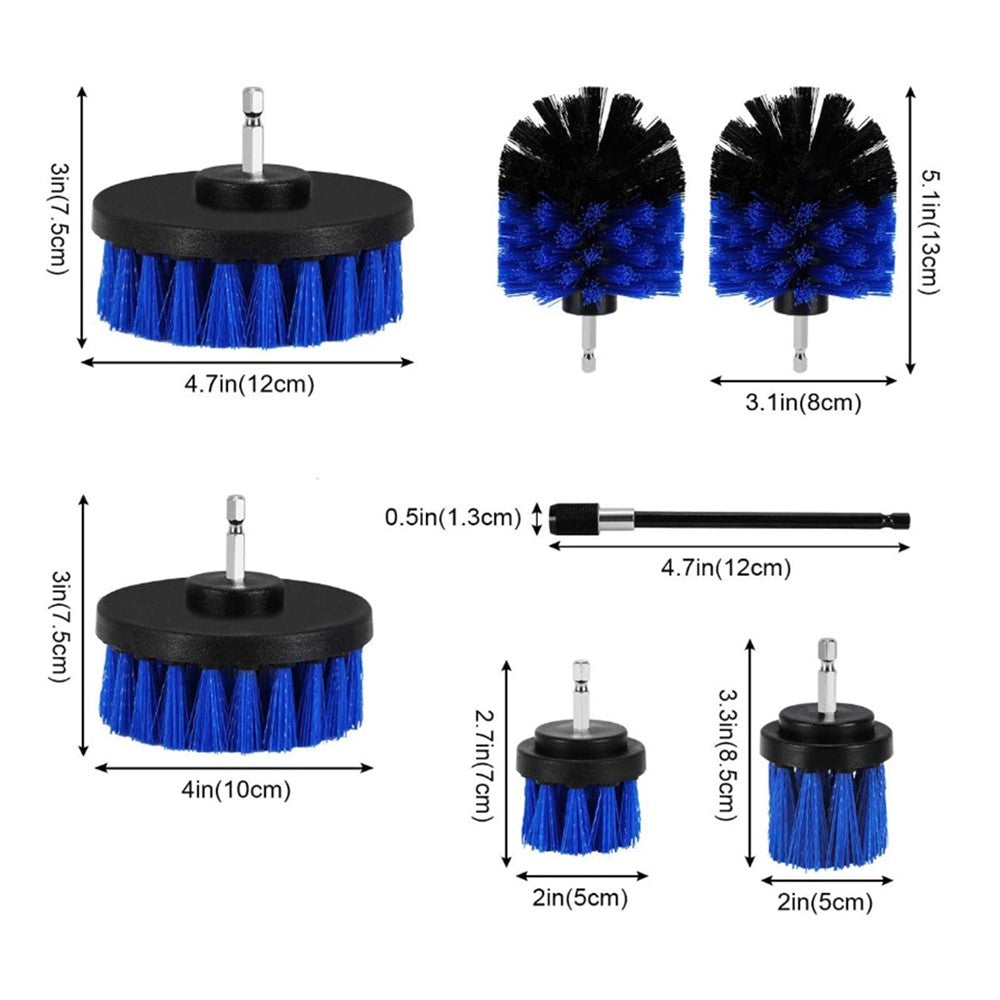7Pcs Drill Brush Power Scrubber Brush Car Detailing Kit for Cleaning Car Tile Grill Floor Kitchen