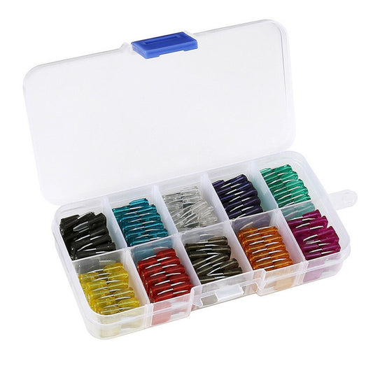 120Pcs/Box Mini Auto Blade Fuses Set 2-35A Assorted Color-coded Carved Amp Rating Fuse