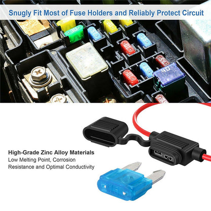 120Pcs/Box Mini Auto Blade Fuses Set 2-35A Assorted Color-coded Carved Amp Rating Fuse