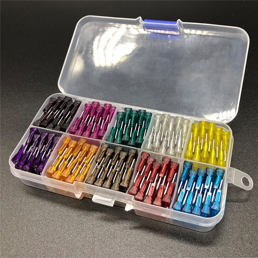 120Pcs/Box Mini Auto Blade Fuses Set 2-35A Assorted Color-coded Carved Amp Rating Fuse