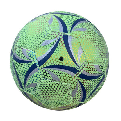 Night Glowing Reflective Soccer Ball with Mesh Pouch Light Up Camera Flash Soccer Ball for Indoor Outdoor Training