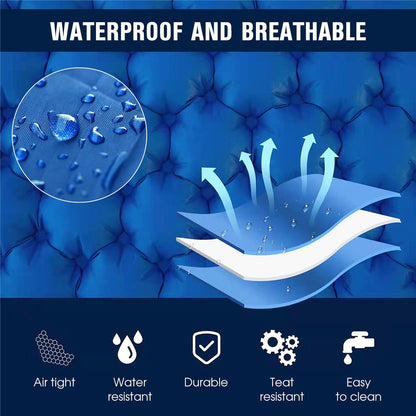 2 Person Lightweight Camping Mat Portable Air Mattress Waterproof Inflatable Sleeping Pad for Backpacking Hiking (No Pillow)