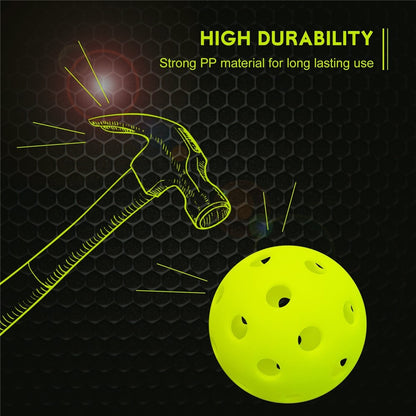40 Holes Outdoor Sports Solid Pickleball Balls for Outdoor Courts