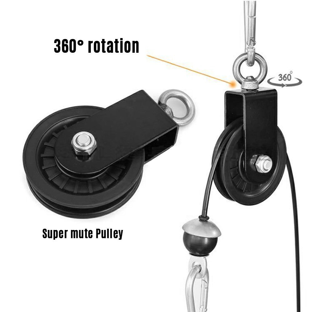 Pulley System Gym Upgraded DIY Fitness Pulley Cable Machine Attachment Loading Pin for Biceps Curl Forearm Triceps Exercise Home Workout Equipment