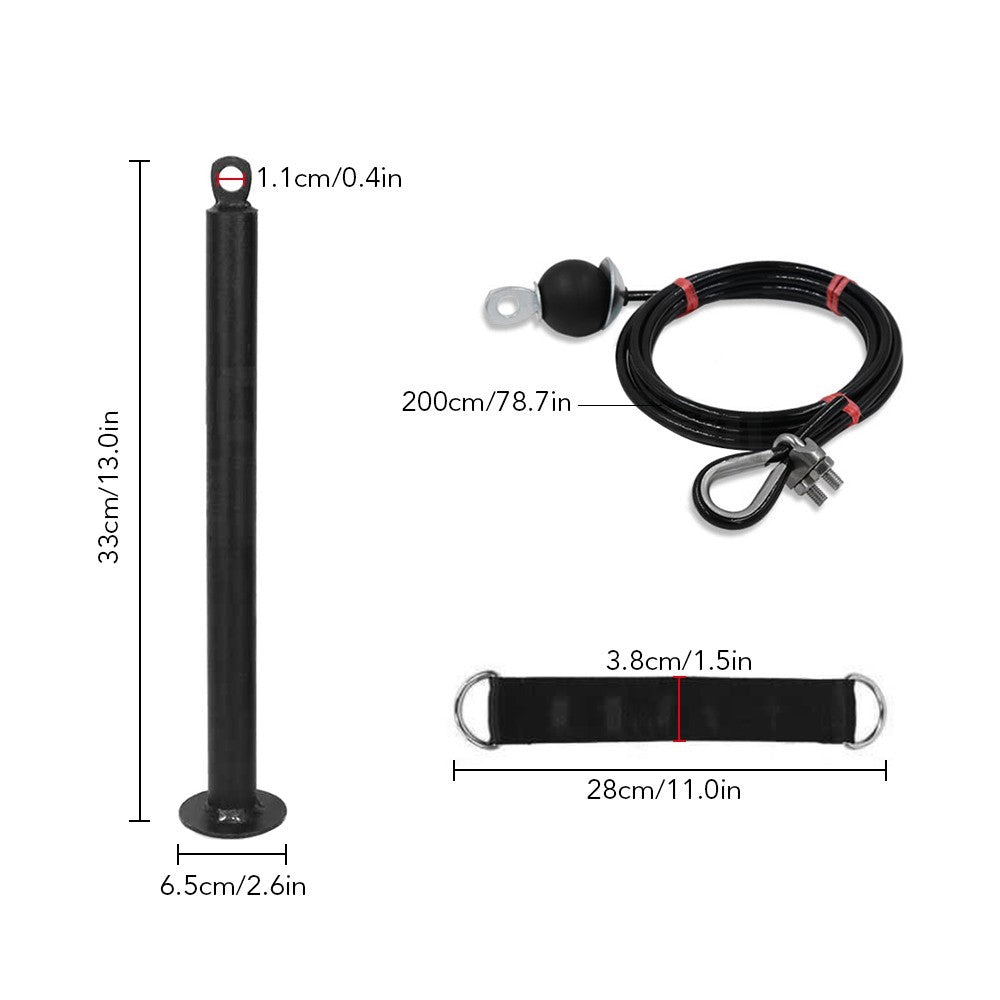 Pulley System Gym Upgraded DIY Fitness Pulley Cable Machine Attachment Loading Pin for Biceps Curl Forearm Triceps Exercise Home Workout Equipment