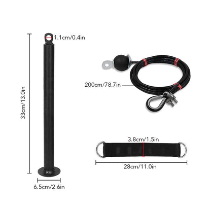 Pulley System Gym Upgraded DIY Fitness Pulley Cable Machine Attachment Loading Pin for Biceps Curl Forearm Triceps Exercise Home Workout Equipment