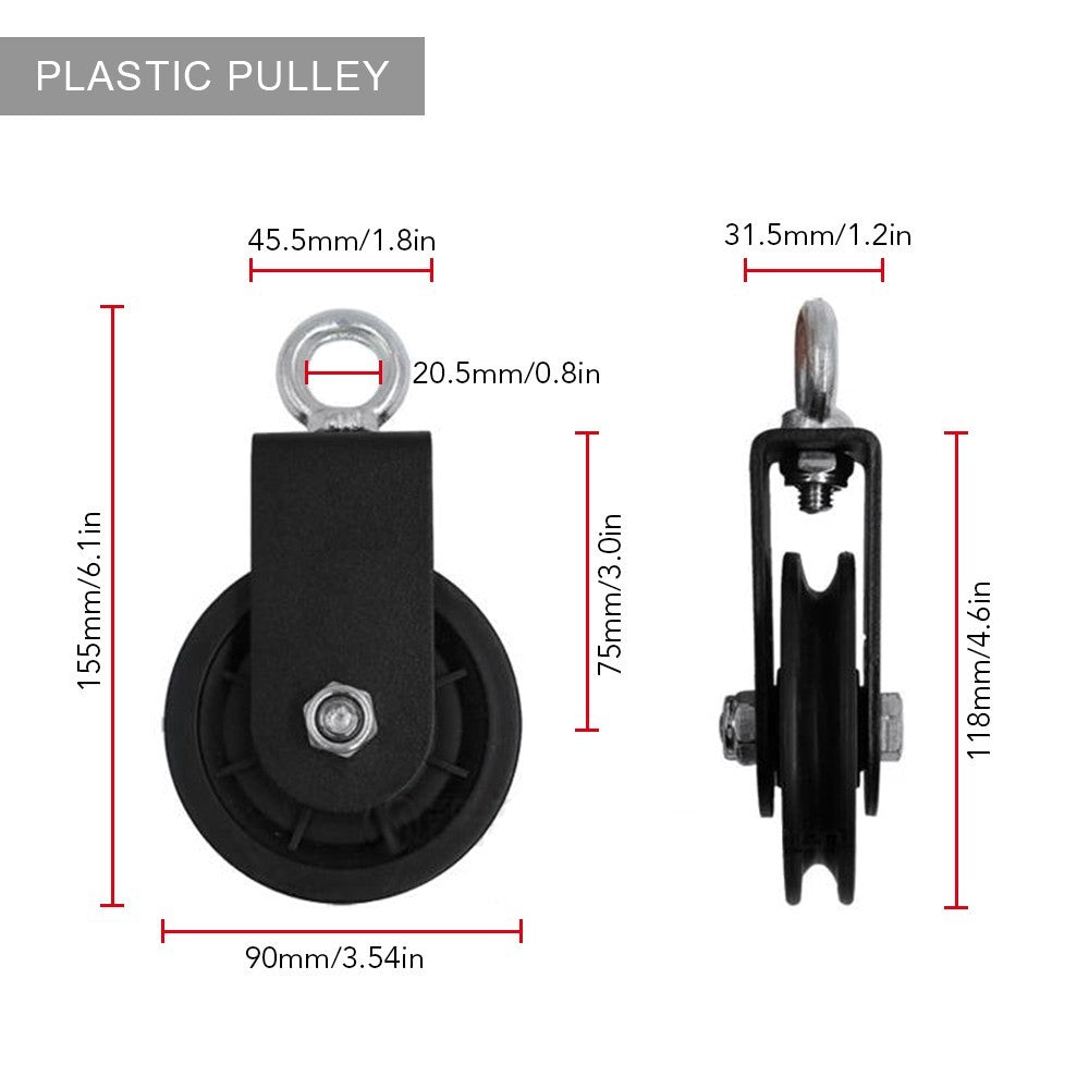 Pulley System Gym Upgraded DIY Fitness Pulley Cable Machine Attachment Loading Pin for Biceps Curl Forearm Triceps Exercise Home Workout Equipment