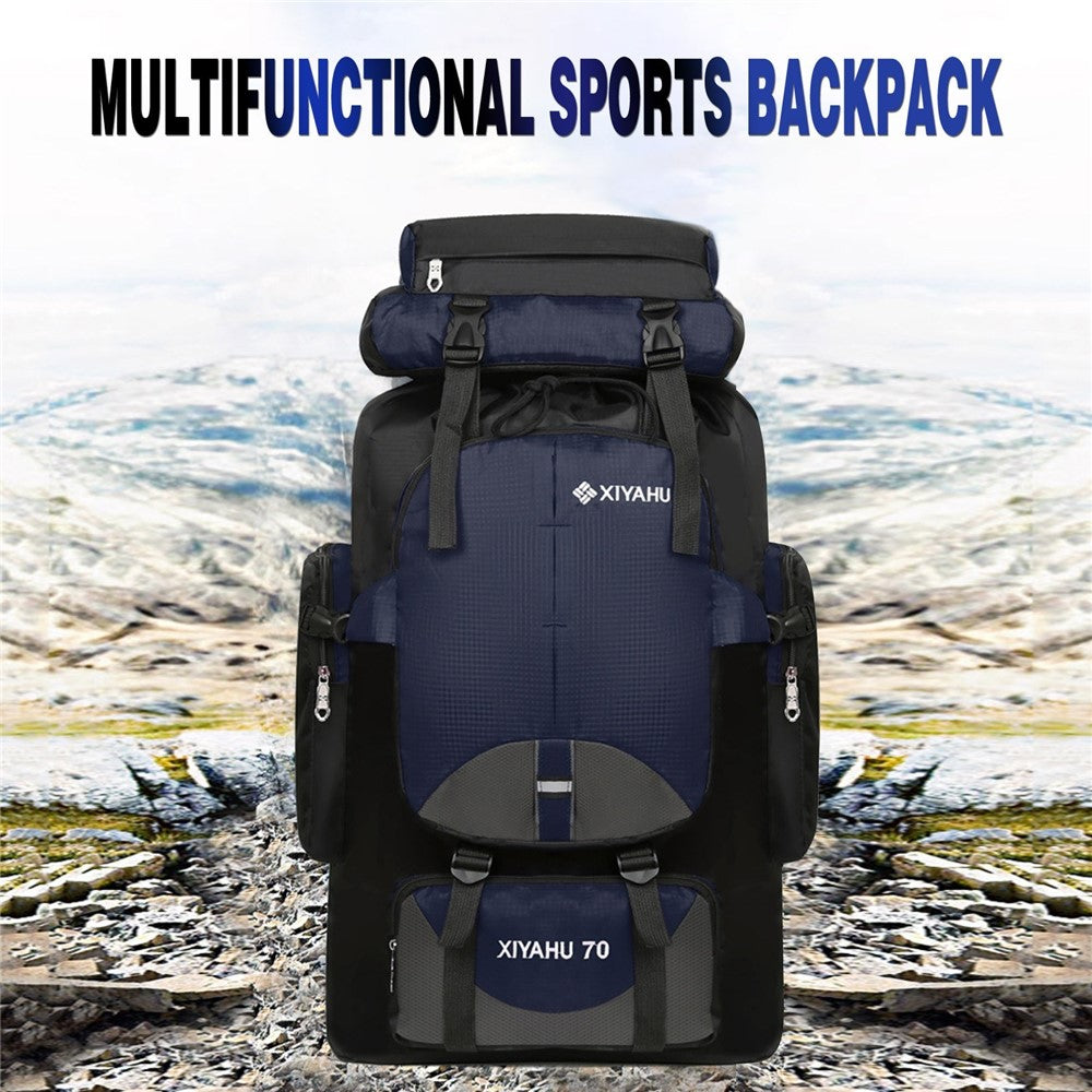 XIYAHU 70L Large Capacity Sports Backpack Waterproof Bag Rucksack for Outdoor Climbing Hiking