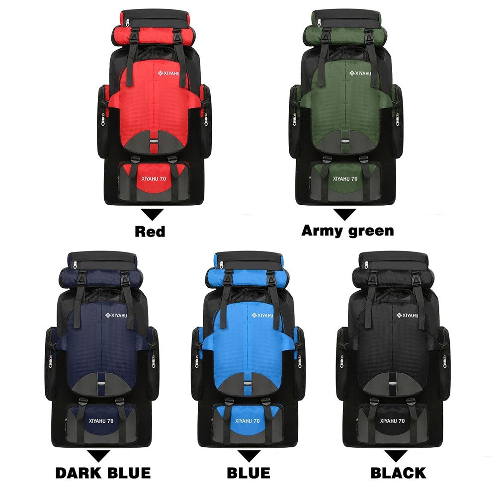 XIYAHU 70L Large Capacity Sports Backpack Waterproof Bag Rucksack for Outdoor Climbing Hiking