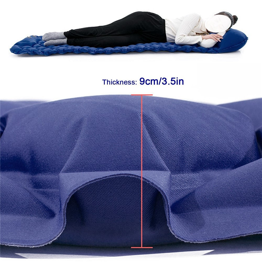 Portable 2 Person Camping Mat Air Mattress with Air Pillow Built-in Foot Pump Backpacking Sleeping Pad