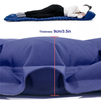 Portable 2 Person Camping Mat Air Mattress with Air Pillow Built-in Foot Pump Backpacking Sleeping Pad