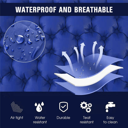 Portable 2 Person Camping Mat Air Mattress with Air Pillow Built-in Foot Pump Backpacking Sleeping Pad