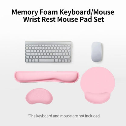 Ergonomic Memory Foam Keyboard Wrist Rest Mouse Pad Set Anti-slip Rubber Base Wrist Pad