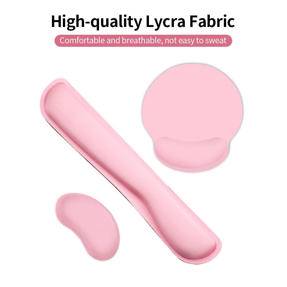 Ergonomic Memory Foam Keyboard Wrist Rest Mouse Pad Set Anti-slip Rubber Base Wrist Pad