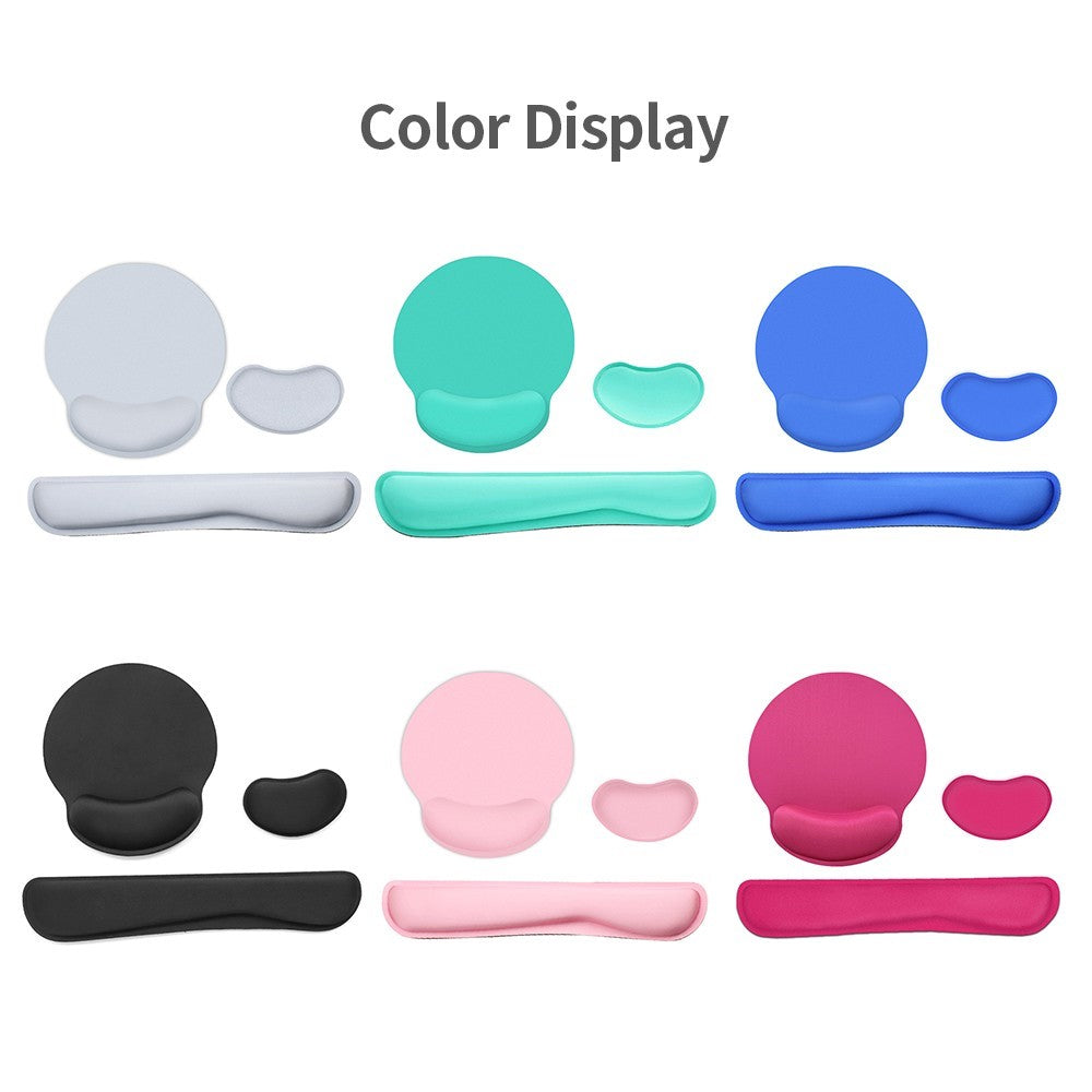 Ergonomic Memory Foam Keyboard Wrist Rest Mouse Pad Set Anti-slip Rubber Base Wrist Pad