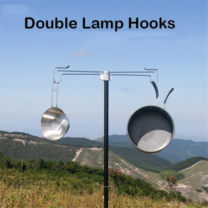Portable Folding Aluminum Alloy Lamp Pole Adjustable Lantern Holder Rod with Storage Bag for Camping Hiking Fishing Backpacking