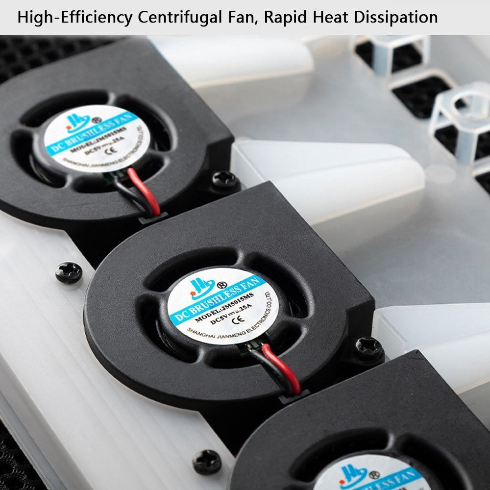 Car Ventilated Cushion Summer Seat Cooler Automotive USB Cooling Seat Cover with 5 Fans 3 Adjustable Wind Speed