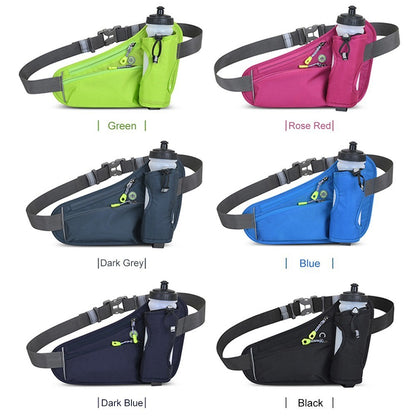 Sports Running Belt Waist Pack Bum Bag Hydration Belt Bag with Water Bottle Holder for Men and Women