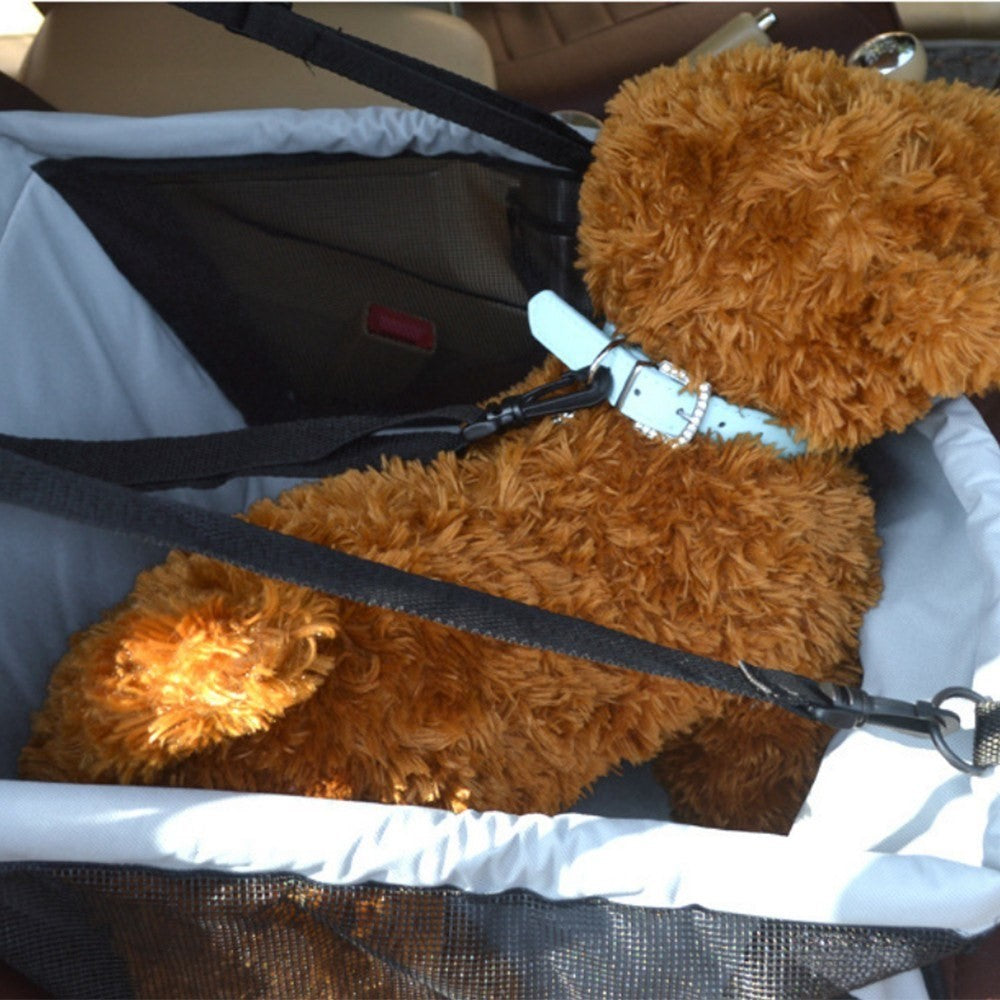 Folding Pet Dog Cat Car Seat Safe Travel Carrier Vehicle Seat Kennel Puppy Cage Bag