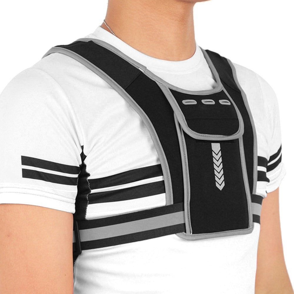 Outdoor Sports Chest Bag Tactical Chest Bag Reflective Vest Workout Gear for Running Hiking Cycling