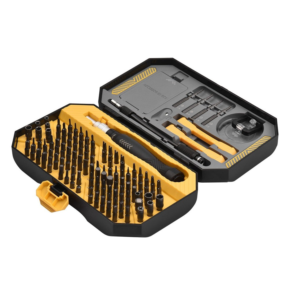 JAKEMY 145Pcs Multifunctional Screwdriver Bits Socket Set Portable High Precision Drive Socket Set Premium H4x28mm CR-V Alloy Steel Bits Kit with Magnetic Soft Pad for Home Electronics Maintenance