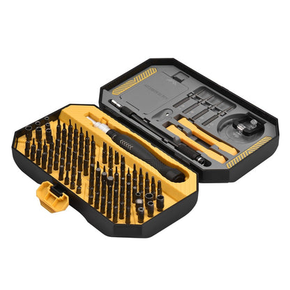 JAKEMY 145Pcs Multifunctional Screwdriver Bits Socket Set Portable High Precision Drive Socket Set Premium H4x28mm CR-V Alloy Steel Bits Kit with Magnetic Soft Pad for Home Electronics Maintenance