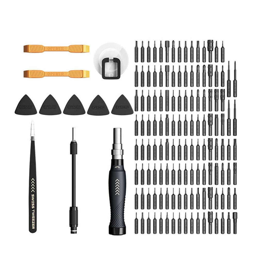 JAKEMY 145Pcs Multifunctional Screwdriver Bits Socket Set Portable High Precision Drive Socket Set Premium H4x28mm CR-V Alloy Steel Bits Kit with Magnetic Soft Pad for Home Electronics Maintenance