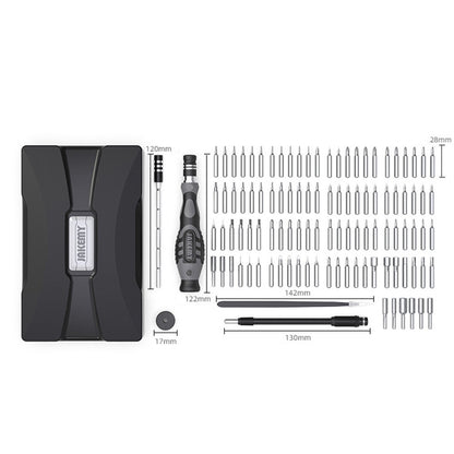 JAKEMY 106Pcs High Precision Screwdriver Bits Socket Set Multifunctional Drive Socket Set with 4x28mm Bits CR-V Alloy Steel Slotted Torx Star Hexagon Bits Kit with Extension Soft Rod Tweezers for Home