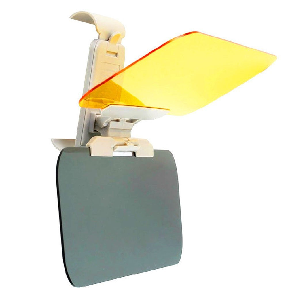 2-in-1 Car Anti-Dazzling Sun Visor for Day and Night Anti-Glaring Durable Sun Protection Vehicle Windshield Sunshade UV Blocker for Safety Driving
