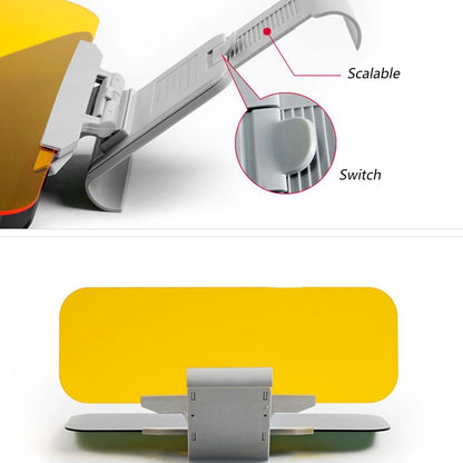 2-in-1 Car Anti-Dazzling Sun Visor for Day and Night Anti-Glaring Durable Sun Protection Vehicle Windshield Sunshade UV Blocker for Safety Driving