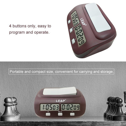 Portable 4 Buttons Design Digital Chess Clock Count Down Chess Timer with Alarm Electronic Board Game Bonus Competition Master Tournament