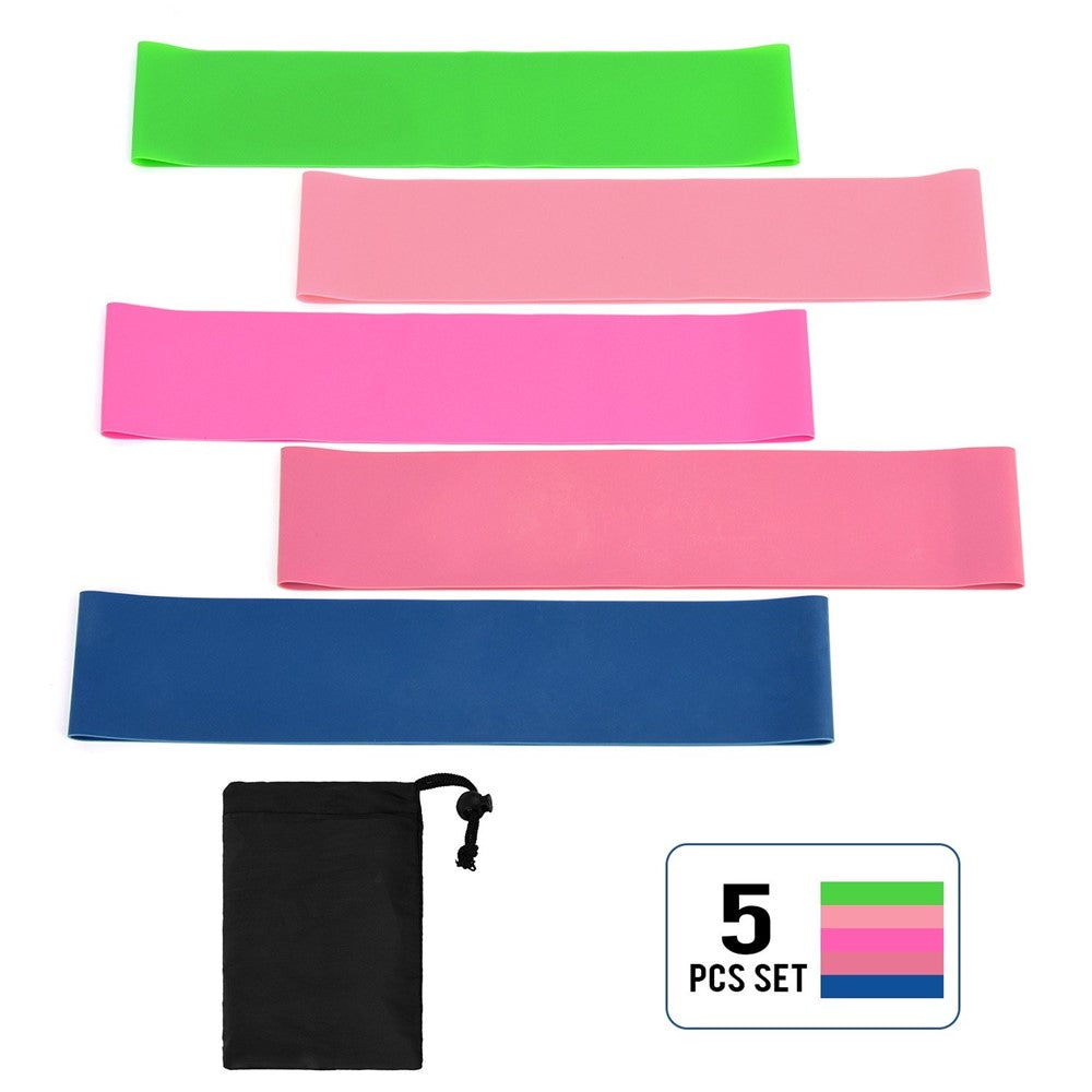 5Pcs Resistance Loop Exercise Bands Hip Booty Bands Home Workout Equipment for Strength Training, Stretching, Booty Building