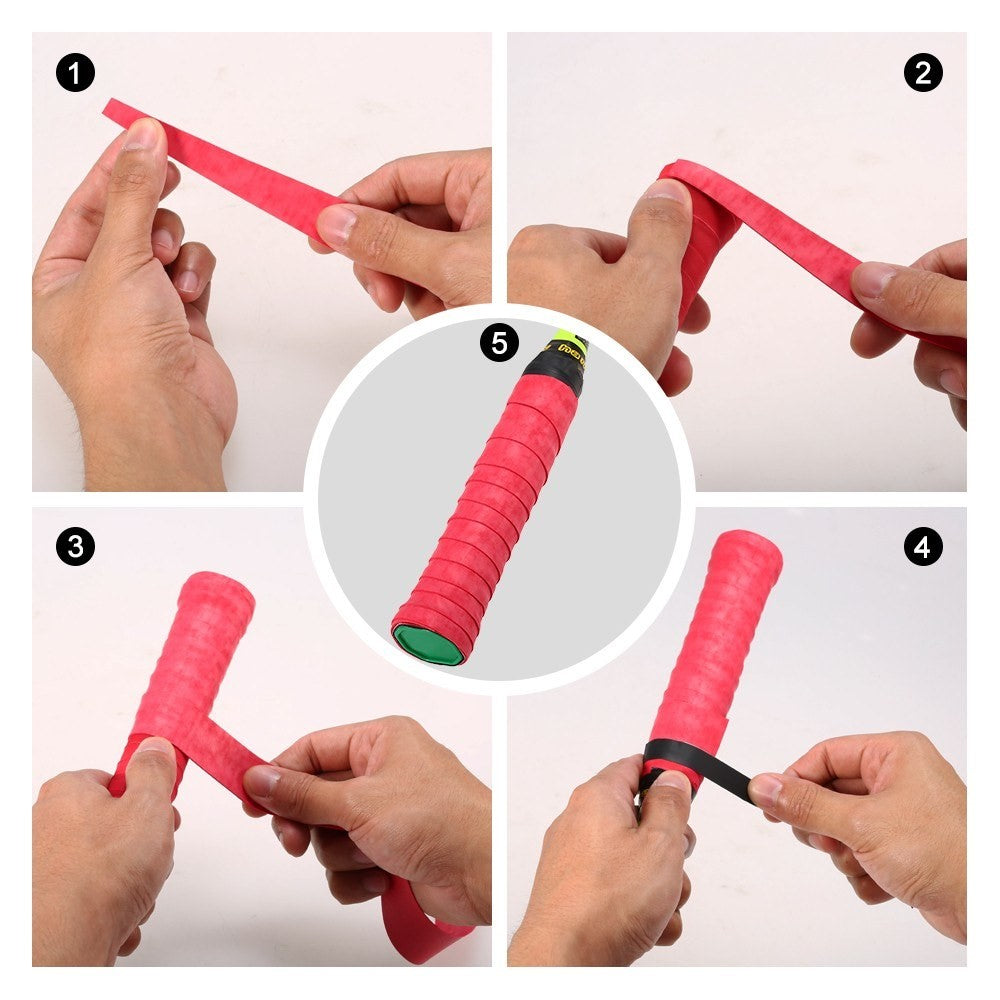 Tennis Racket Grip Tape Anti Slip Super Absorbent Tennis Overgrip Badminton Overgrip Pickleball Replacement Grip