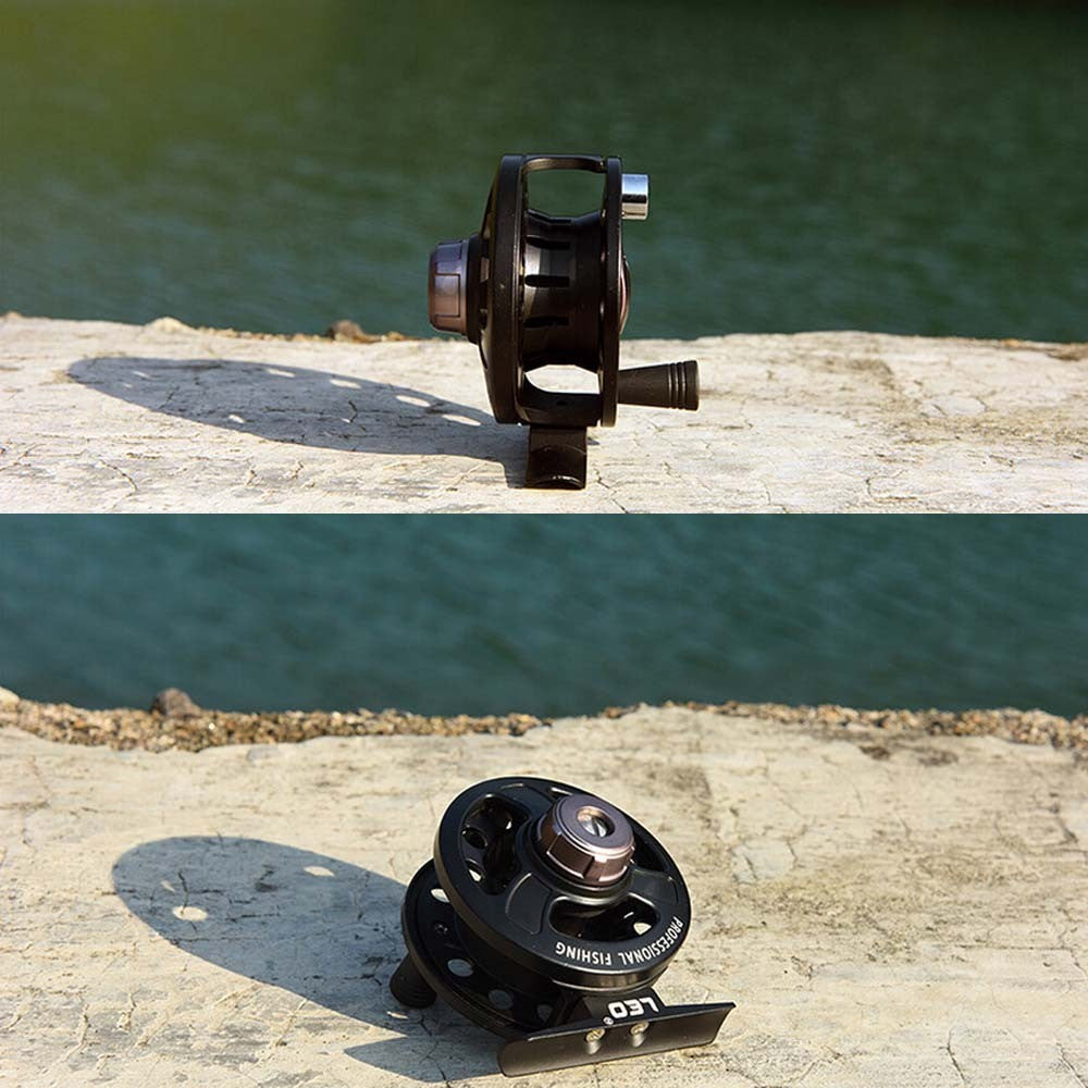 LEO Left / Right Interchangeable 3BB Ball Bearing Full Metal Fly Fish Reel Rafting Ice Fishing Wheel