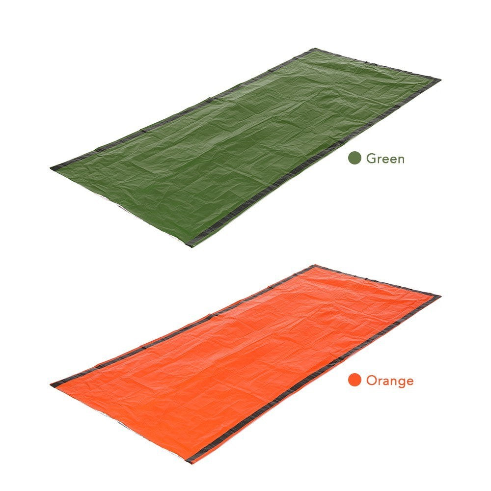 2 PCS Emergency Blanket with Compression Sack Lightweight Water-resistant Portable Sleeping Bag for Camping Travel Hiking