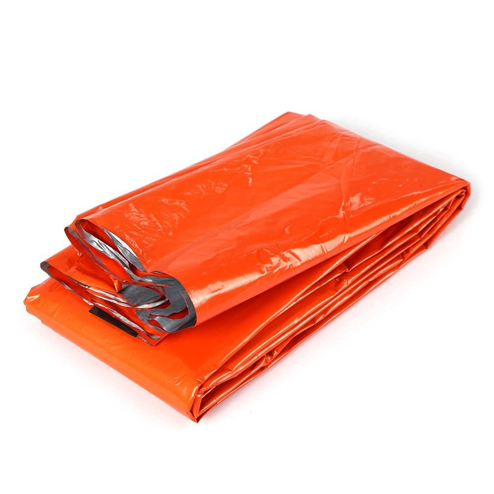 2 PCS Emergency Blanket with Compression Sack Lightweight Water-resistant Portable Sleeping Bag for Camping Travel Hiking