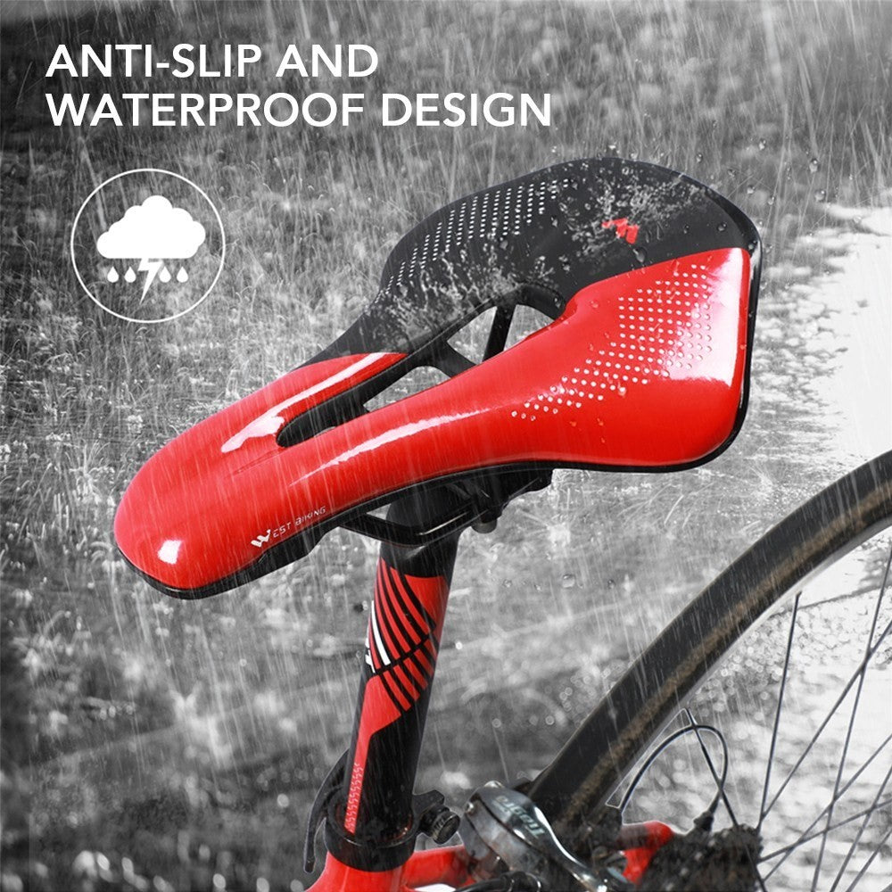 WEST BIKING Bike Saddle Bicycle Saddle Replacement  Soft PU Leather Hollow Seat Cushion for MTB Mountain Bike Road Bike