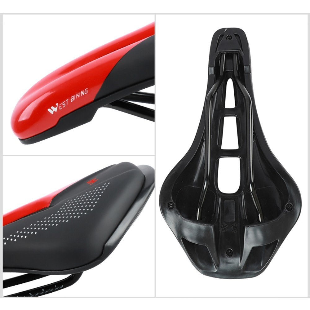 WEST BIKING Bike Saddle Bicycle Saddle Replacement  Soft PU Leather Hollow Seat Cushion for MTB Mountain Bike Road Bike