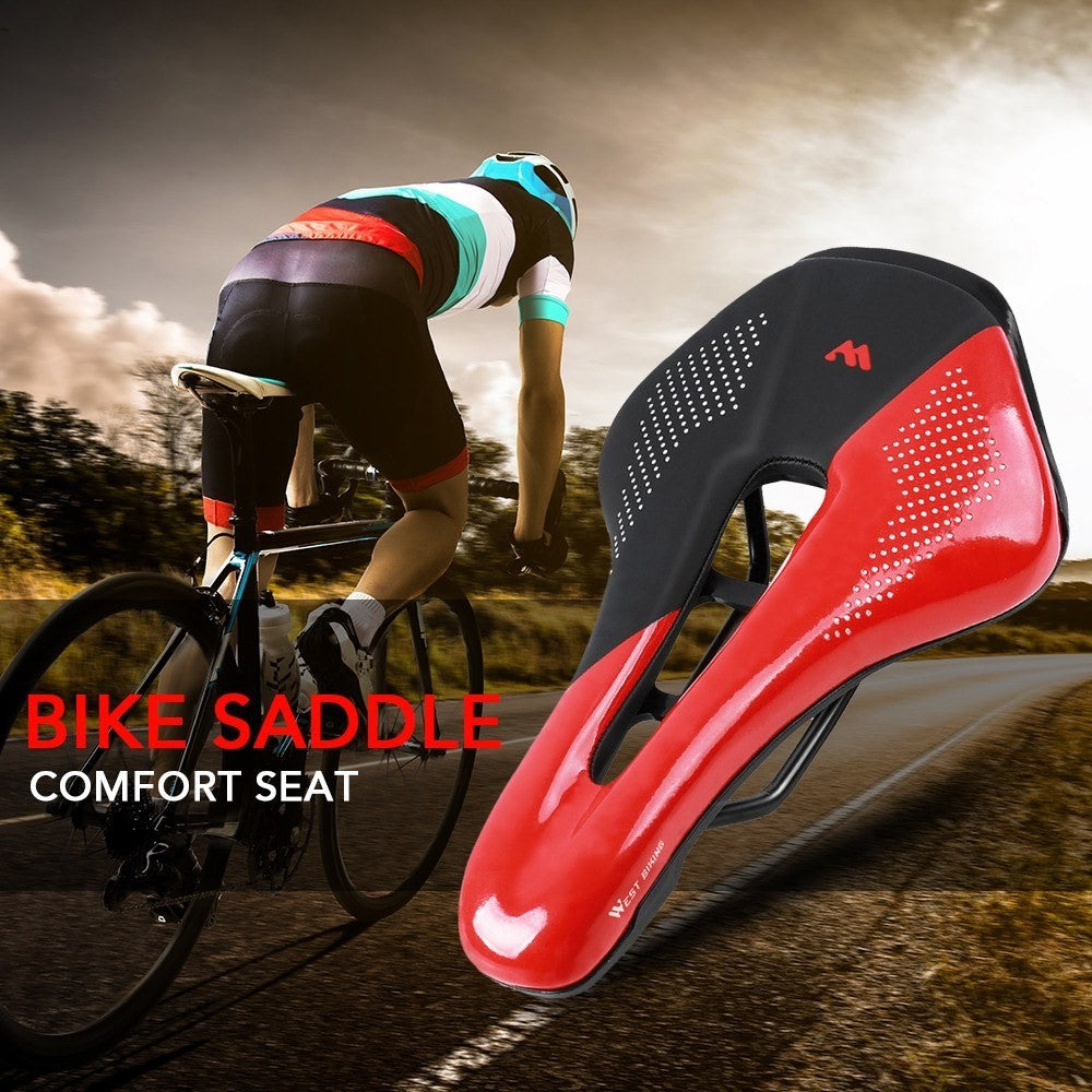 WEST BIKING Bike Saddle Bicycle Saddle Replacement  Soft PU Leather Hollow Seat Cushion for MTB Mountain Bike Road Bike